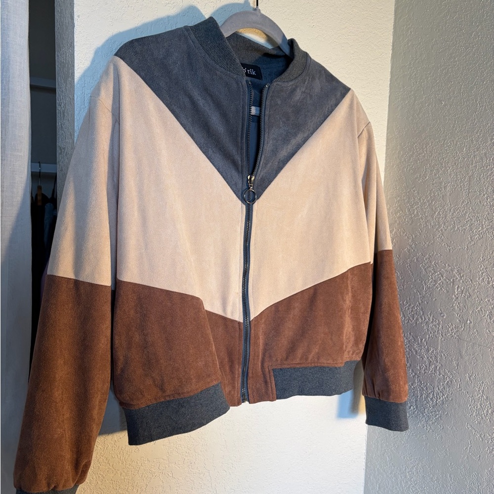 Color block Bomber Jacket - Picture 2 of 5